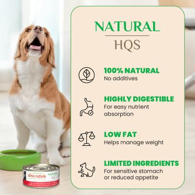 HQS Natural Chicken Drumstick Entree in Broth Wet Dog Food, 5.5-oz can, case of 12