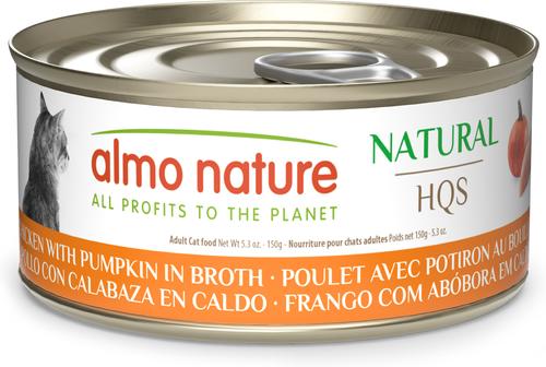 HQS Natural Chicken with Pumpkin in Broth Grain-Free Canned Cat Food, 5.29-oz, case of 24