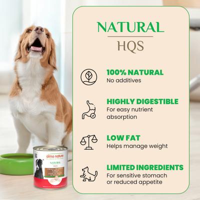 HQS Natural Chicken Drumstick Adult Canned Dog Food, 9.88-oz, case of 12