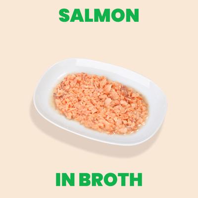 HQS Natural Salmon in Broth Grain-Free Canned Cat Food, 2.47-oz, case of 24