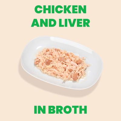 HQS Natural Chicken & Liver in Broth Grain-Free Canned Cat Food, 2.47-oz, case of 24