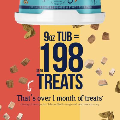 3 in 1 Multi Flavor Fun Pack Beef Liver, Chicken Liver & Chicken Breast Freeze-Dried Dog Treats, 9-oz tub