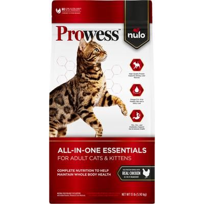 Nulo, Prowess Healthy Weight Recipe with Chicken, Pollo + L-Carnitina + Fibras + Prebióticos + Probióticos para Control de Peso, Gatos Adultos, 1.59 / 5.90 kg