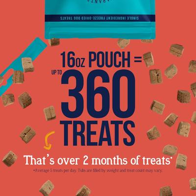 Beef Liver Single Ingredient Freeze-Dried Dog Treats, 16-oz pouch