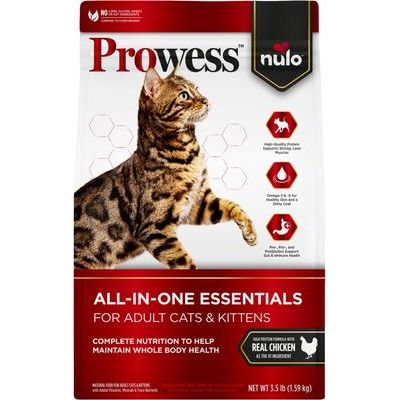 Nulo, Prowess Healthy Weight Recipe with Chicken, Pollo + L-Carnitina + Fibras + Prebióticos + Probióticos para Control de Peso, Gatos Adultos, 1.59 / 5.90 kg