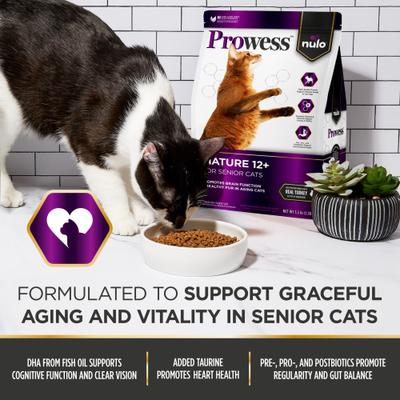 Prowess Mature 12+ Senior Dry Cat Food, 3.5-lb bag