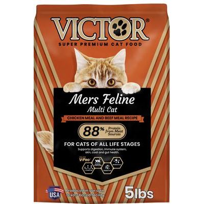 Alimento seco para gatos Mers Feline con pollo y carne de res, bolsa de 5 lb