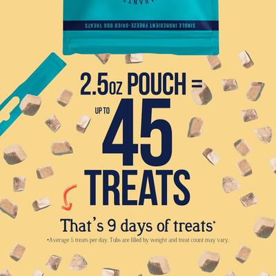 Chicken Breast Single Ingredient Freeze-Dried Dog Treats, 2.5-oz pouch