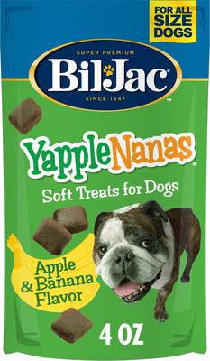 YappleNanas Apple & Banana Flavor Soft Dog Treats, 4-oz bag