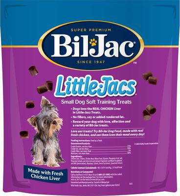 Paquete: Alimento seco para perros Bil-Jac Picky No More Small Breed Chicken Liver Recipe (bolsa de 2.7 kg) + Premios de entrenamiento para perros Bil-Jac Little-Jacs Small Dog Chicken Liver (bolsa de 473 g)