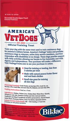 America's VetDogs Peanut Butter Flavor Training Dog Treat, 4-oz pouch