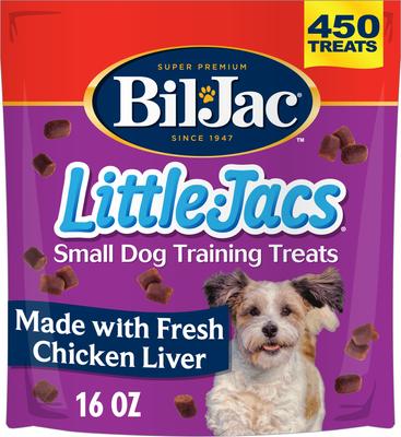 Paquete: Alimento seco para perros Bil-Jac Picky No More Small Breed Chicken Liver Recipe (bolsa de 2.7 kg) + Premios de entrenamiento para perros Bil-Jac Little-Jacs Small Dog Chicken Liver (bolsa de 473 g)