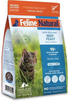 Beef Grain-Free Freeze-Dried Cat Food, 11-oz bag