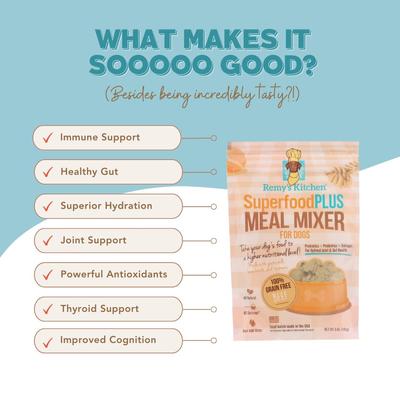 SuperfoodPLUS Meal Mixers Fish Grain-Free Dog Food Topping, 5-oz bag