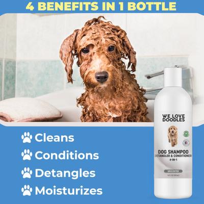 4-in-1 Dog Shampoo, Unscented, 16-fl oz bottle