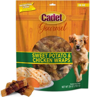 Golosinas gourmet envueltas para perros con sabor a pollo y batata, 28 oz
