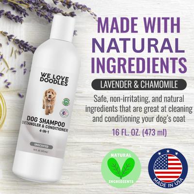 4-in-1 Dog Shampoo, Unscented, 16-fl oz bottle