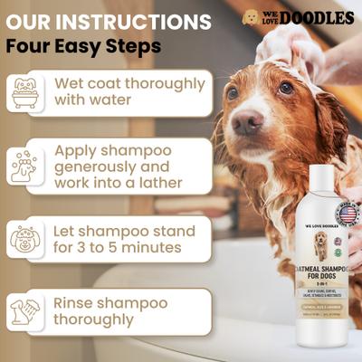 5-in-1 Premium Oatmeal Dog Shampoo, 16-fl oz bottle