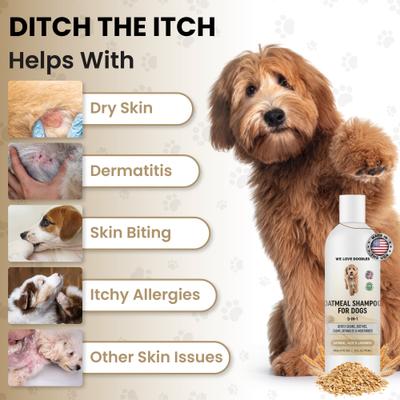 5-in-1 Premium Oatmeal Dog Shampoo, 16-fl oz bottle