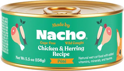 Made by Nacho WIld-Caught Chicken & Herring Recipe Grain-Free Pate Wet Cat Food, 3-oz can, case of 24