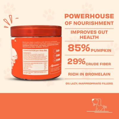 Pumpkin Purge All Natural Grain-Free Dog Food topper, 8.81-oz jar