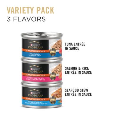 Seafood Favorites Variety Pack Canned Wet Cat Food, 3-oz, case of 24