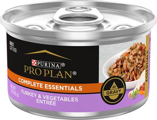 Complete Essentials Adult Turkey & Vegetable Entree in Gravy Canned Cat Food, 3-oz, case of 24
