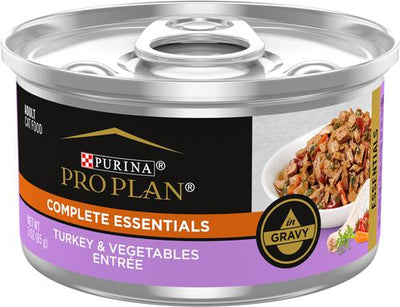 Complete Essentials Adult Turkey & Vegetable Entree in Gravy Canned Cat Food, 3-oz, case of 24