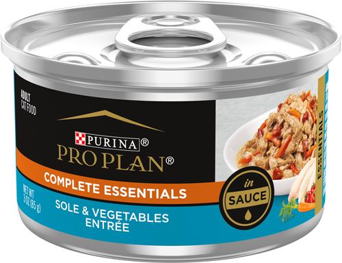 Adult Sole & Vegetable Entree in Sauce Canned Cat Food, 3-oz, case of 24