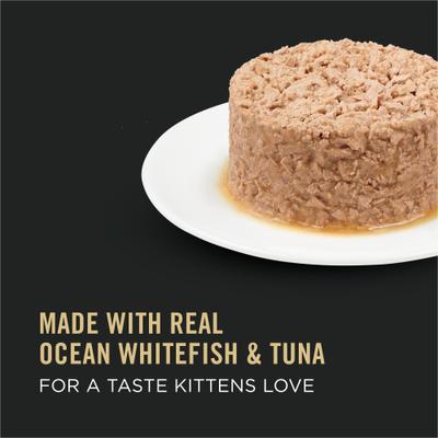 Kitten Flaked Ocean Whitefish & Tuna Entree Canned Cat Food, 3-oz, case of 24