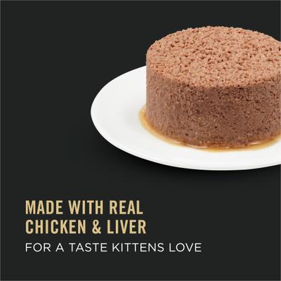 Kitten Classic Chicken & Liver Entree Canned Cat Food, 3-oz, case of 24