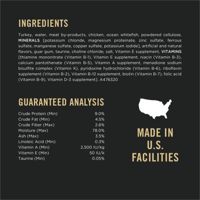 Hairball Control Turkey Entree Pate Wet Cat Food, 3-oz can, case of 24