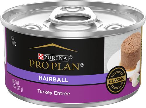 Hairball Control Turkey Entree Pate Wet Cat Food, 3-oz can, case of 24