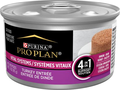 Vital Systems Chicken, Turkey & Salmon Entrée Variety Pack 4-in-1 Immune, Digestive, Kidney & Brain Wet Cat Food, 3-oz can, case of 24