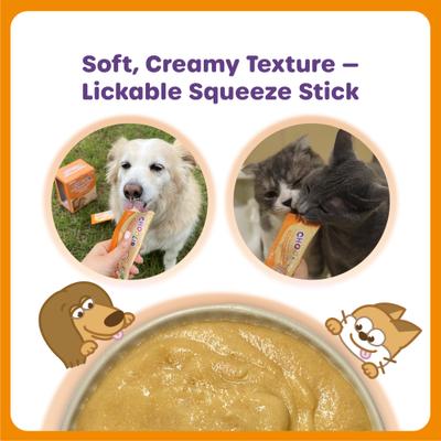 Jumbo Squeeze Vita Stick Grab n Go Seafood & Fish Grain-Free Lickable Dog & Cat Treats, 28.2-oz box, 20 count