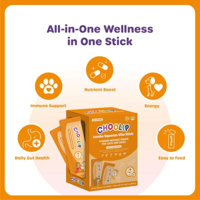 Jumbo Squeeze Vita Stick Grab n Go Seafood & Fish Grain-Free Lickable Dog & Cat Treats, 28.2-oz box, 20 count