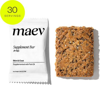 Skin & Coat Human-Grade Supplement Bars for Dogs, 30 count