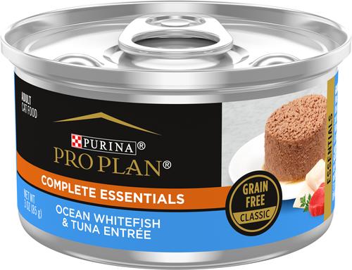 Complete Essentials Grain-Free Chicken, Turkey & Beef Variety Pack Comida húmeda para gatos, lata de 3 oz, caja de 24