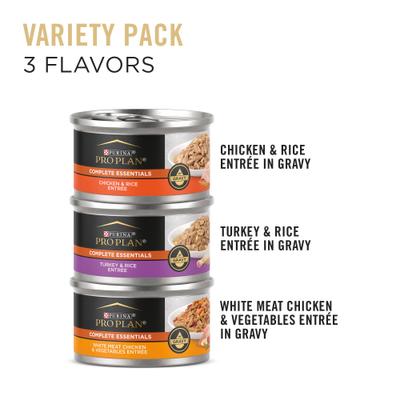 Chicken & Turkey Favorites Variety Pack Canned Cat Food, 3-oz, case of 24