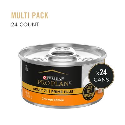 Prime Plus 7+ Classic Chicken Grain-Free Entree Canned Cat Food, 3-oz, case of 24