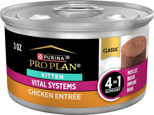 Vital Systems Chicken & Salmon Entrée Variety Pack 4-in-1 Muscles, Brain, Immune & Bone Wet Kitten Food, 3-oz can, case of 24