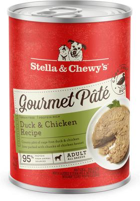 Gourmet Pate Cage-Free Duck & Chicken Grain-Free Wet Dog Food, 12.5-oz can, case of 12
