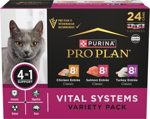 Vital Systems 4-in-1 Salmon Pate Wet Cat Food, 3-oz can, case of 24