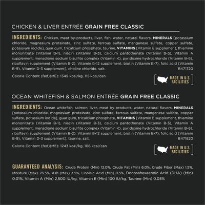 Grain-Free Chicken & Liver & Ocean Whitefish & Salmon Variety Pack Wet Kitten Food, 3-oz can, case of 24