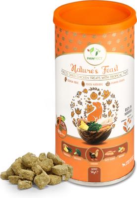 Nature's Feast Chicken with Tropical Fruits & Vegetables Grain-Free All Natural Freeze-Dried Dog Training Treat, 1.76-oz canister