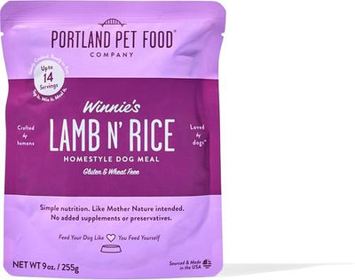 Winnie's Lamb N' Rice Homestyle Wet Dog Food Topper, 9-oz pouch, case of 4