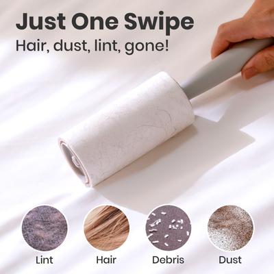 Pet Lint Roller for Clothes, Yellow, 1000 sheets (5 Rollers + 5 Refills)