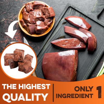Single-Ingredient High Protein Beef Lung Bites Dehydrated Dog Treats, 8-oz bag