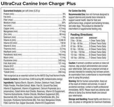 Iron Charge Plus Dog Supplement, 120 count