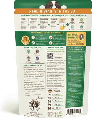 Perfect Poop Cheddar Cheese Flavor Digestion Support Dog Supplement, 12.8-oz bag